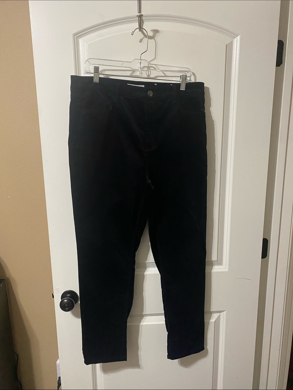 LOFT Black Velour Women's Straight-Leg Pants